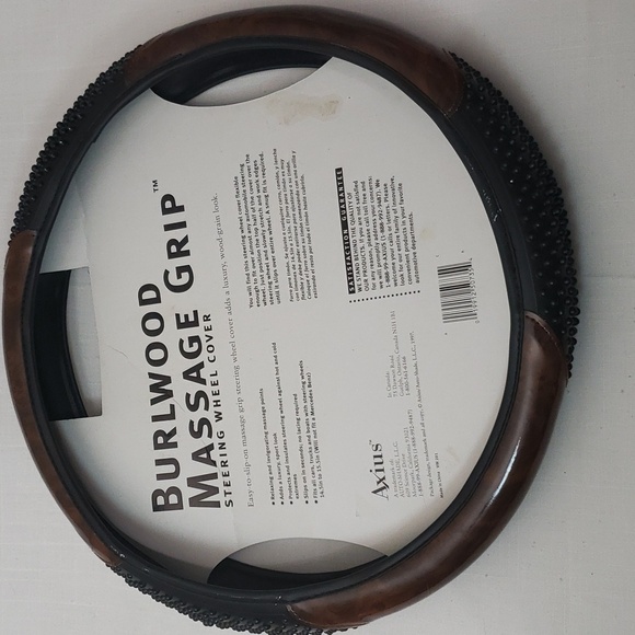 Burlwood Massage Grip Steering Wheel Cover - Picture 2 of 8